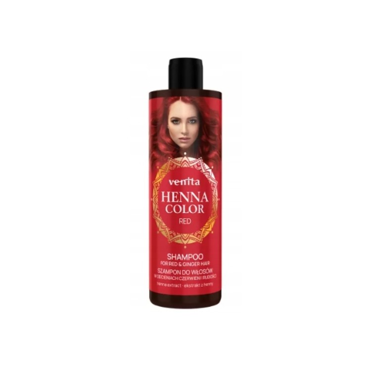 Шампунь Venita Henna Color Red для рудого та рудого волосся 300 мл