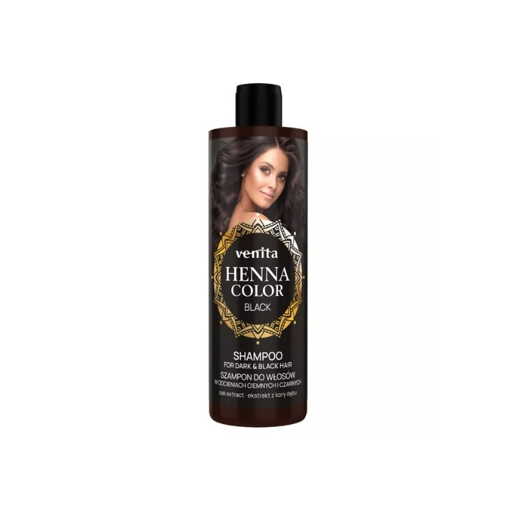 Venita Henna Color Black Szampon do pielęgnacji włosów ciemnych i czarnych 300 ml