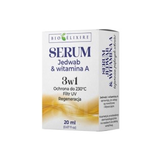 BioElixire Serum do włosów Jedwab i Witamina A Ochrona przed UV i Regeneracja 20 ml