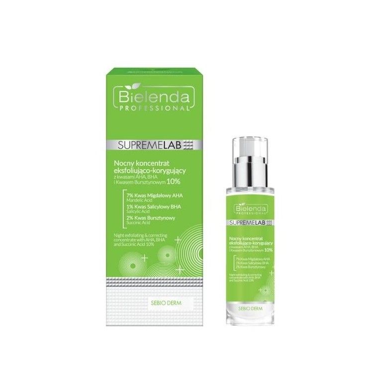 Bielenda Professional SUPREMELAB Sebio Derm Concentré Exfoliant et Correcteur de Nuit 30 ml