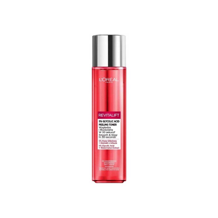 L'oreal Revitalift złuszczający Tonik do twarzy z 5% Kwasem glikolowym 180 ml