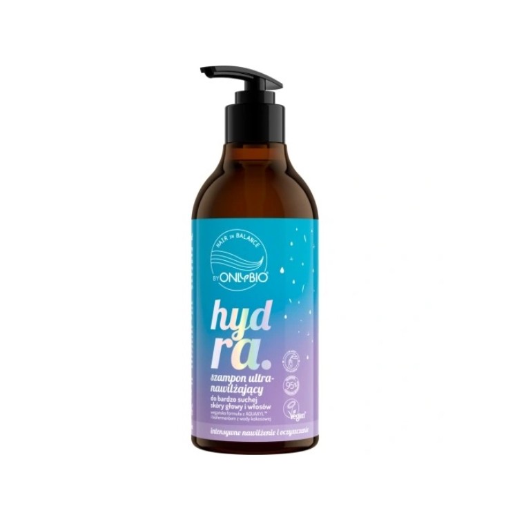 OnlyBio Hair in Balance Hydra ultranawilżający Szampon do bardzo suchej skóry głowy i włosów 400 ml