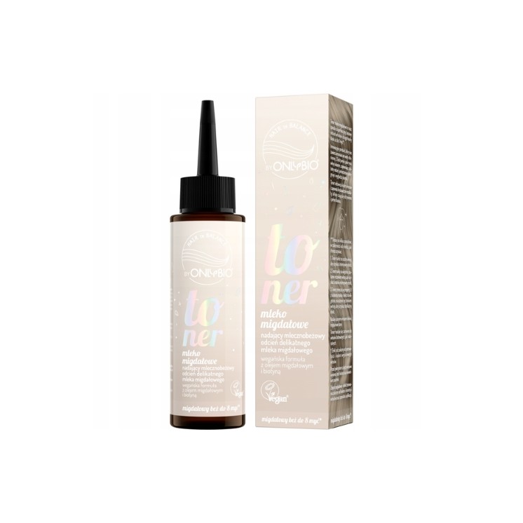 OnlyBio Hair in Balance Toner do włosów Mleko migdałowe 100 ml