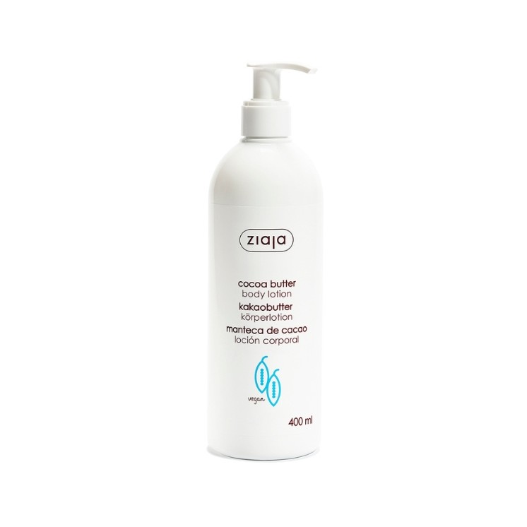 Lait corporel au beurre de cacao Ziaja pour peaux normales, sèches et sensibles 400 ml