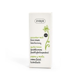 Crème visage concombre menthe Ziaja acide PHA protection hydratante faible SPF6 50 ml