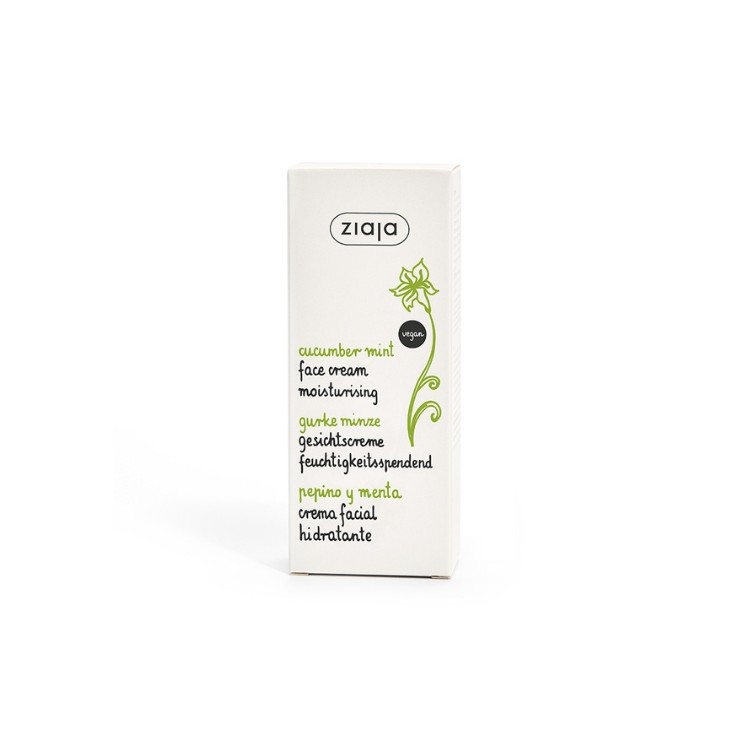 Ziaja Ogórek Mięta Krem to twarzy kwas PHA nawilżanie ochrona niska SPF6 50 ml