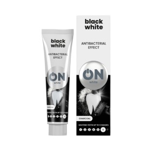 ON WHITE BLACK WHITE Whitening toothpaste with charcoal 75 ml
