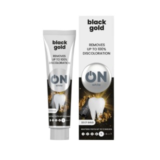 ON WHITE BLACK GOLD Whitening toothpaste with charcoal 75 ml ON WHITE BLACK GOLD Whitening toothpaste with charcoal 75 ml