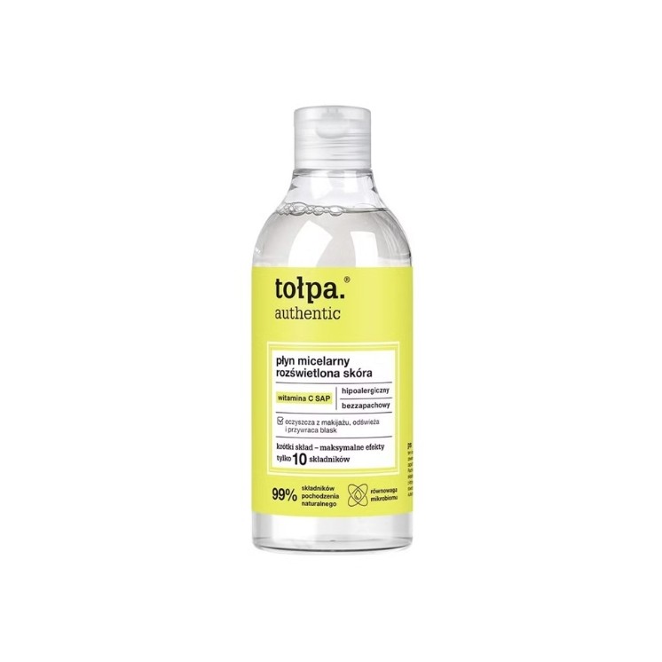 Tołpa Authentic Płyn micelarny do twarzy Rozświetlona skóra 300 ml