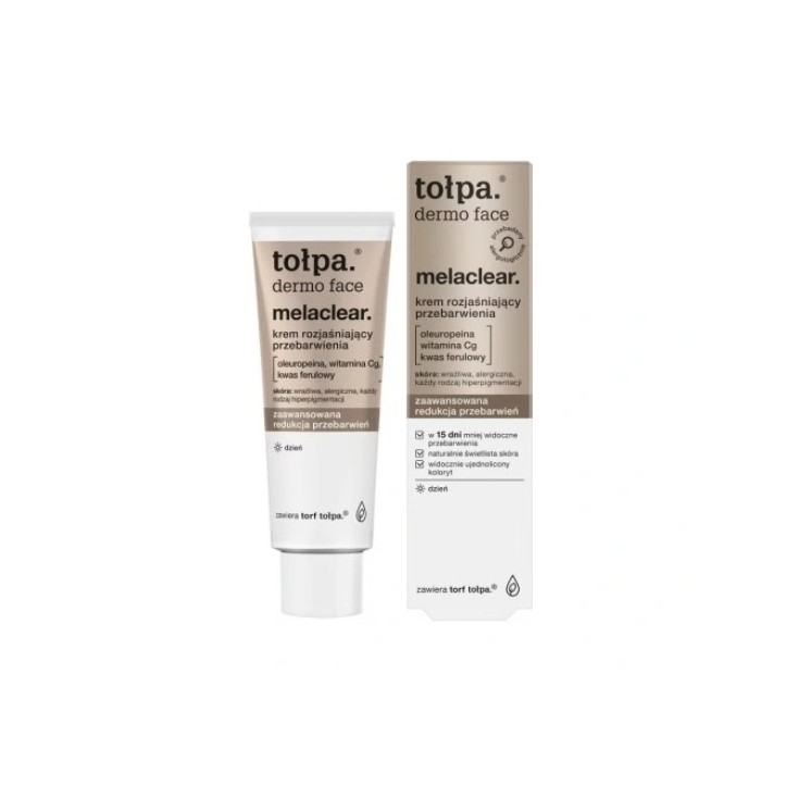 Tołpa Dermo Face Melaclear Krem do twarzy na dzień rozjaśniający przebarwienia 40 ml