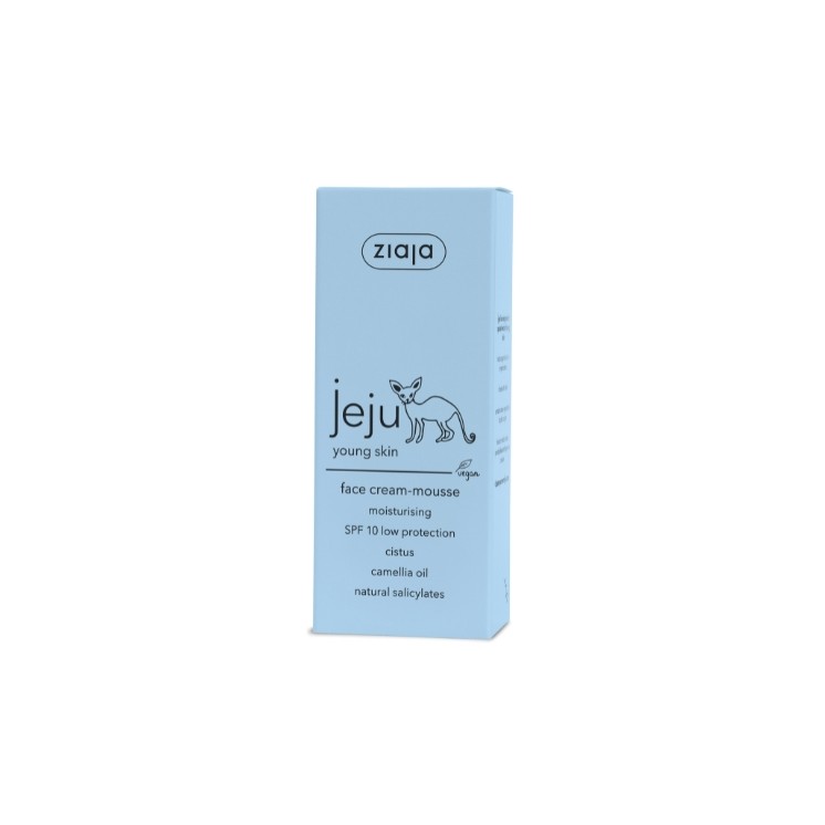 Ziaja Jeju biały Mus do twarzy na dzień SPF10 ochrona niska 50 ml