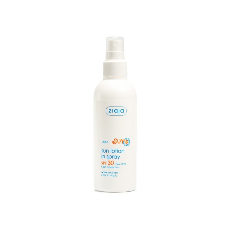 Зволожувальний сонцезахисний спрей-молочко Ziaja Sun SPF30 з високим захистом від UVA + UVB 170 мл