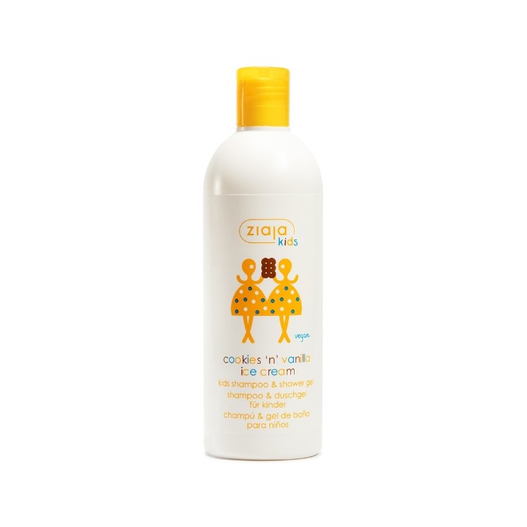 Ziaja Maziajki Szampon + Płyn do mycia lody ciasteczkowo-waniliowe 400 ml