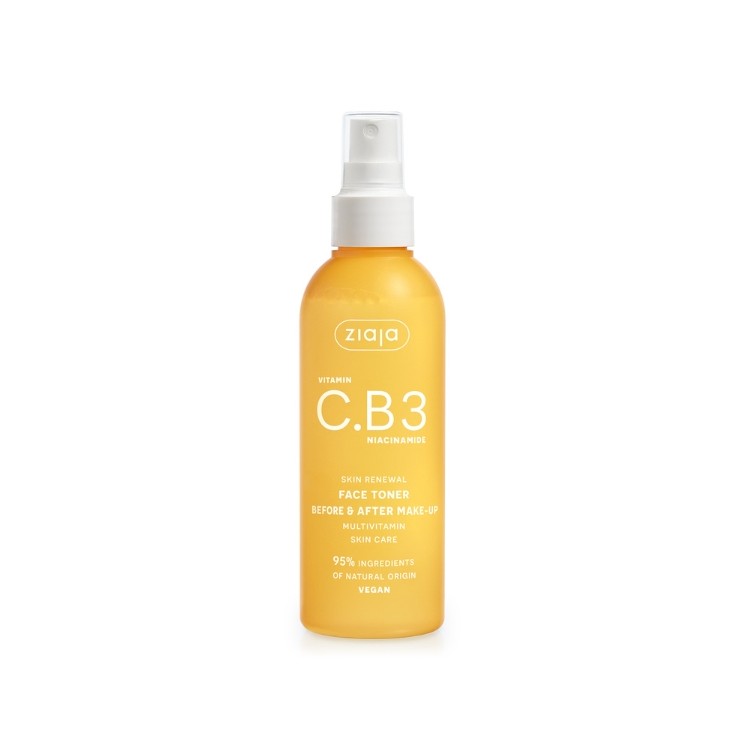 Ziaja Witamina C.B3 Niacynamid Face tonic before and after makeup 190 ml