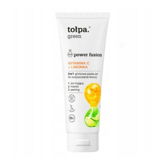 Tołpa Green Power Fusion 3w1 glinkowa Pasta - żel do oczyszczania twarzy Witamina C + Limonka 125 ml