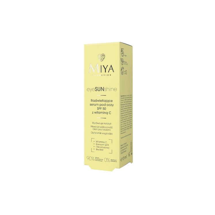 Miya Cosmetics eyeSUNshine rozświetlające Serum pod oczy z witaminą C SPF50 15 ml