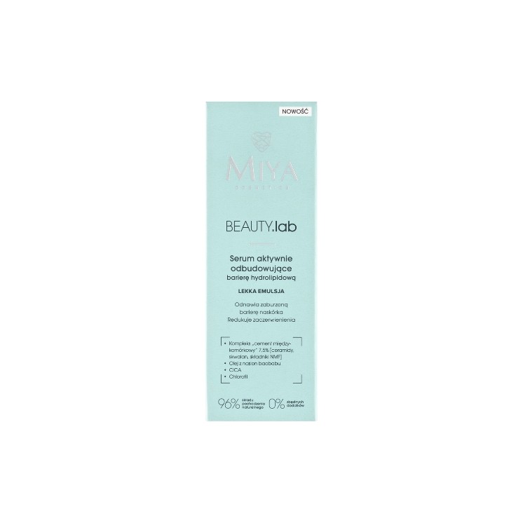 Miya Cosmetics BEAUTY.lab Serum aktywnie odbudowujące barierę hydrolipidową Lekka emulsja 30 ml