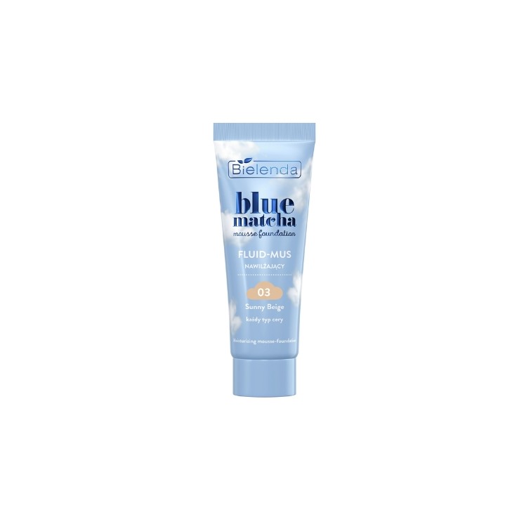 Зволожувальний флюїд-мус Bielenda Blue Matcha /03/ Sunny Beige 30 г