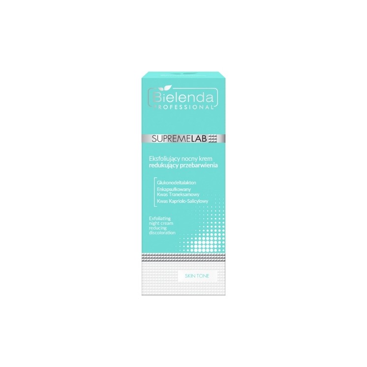 Bielenda Professional SUPREMELAB Skin Tone Exfoliating Night Face Cream Reducing Discoloration 50 ml