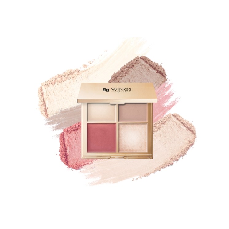 Palette de contouring doré AA Wings of Color Star Secrets 4x4, 5 g
