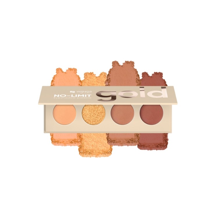 AA Wings of Color No Limit Volume Paleta cieni do powiek Gold 4 g