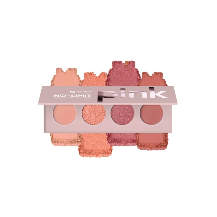 AA Wings of Color No Limit Volume Paleta cieni do powiek Pink 4 g