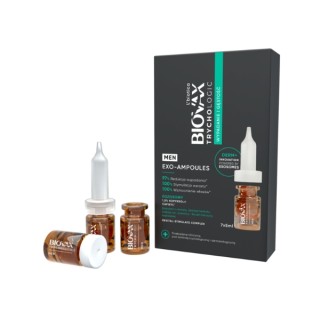 L'biotica BIOVAX Trichologic Exo-Ampoules Traitement anti-chute et densité capillaire pour hommes 7 x 5 ml