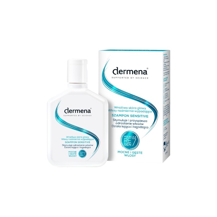 Dermena Sensitive Szampon do wrażliwej skóry głowy i nadmiernie wypadających włosów 200 ml