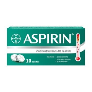 Comprimés d'aspirine 500 mg 10 pièces