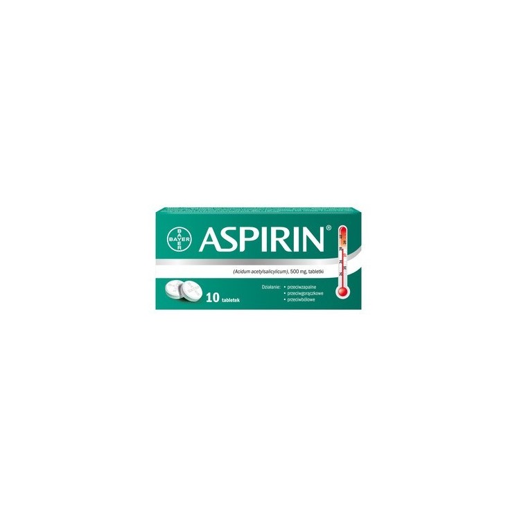 Comprimés d'aspirine 500 mg 10 pièces