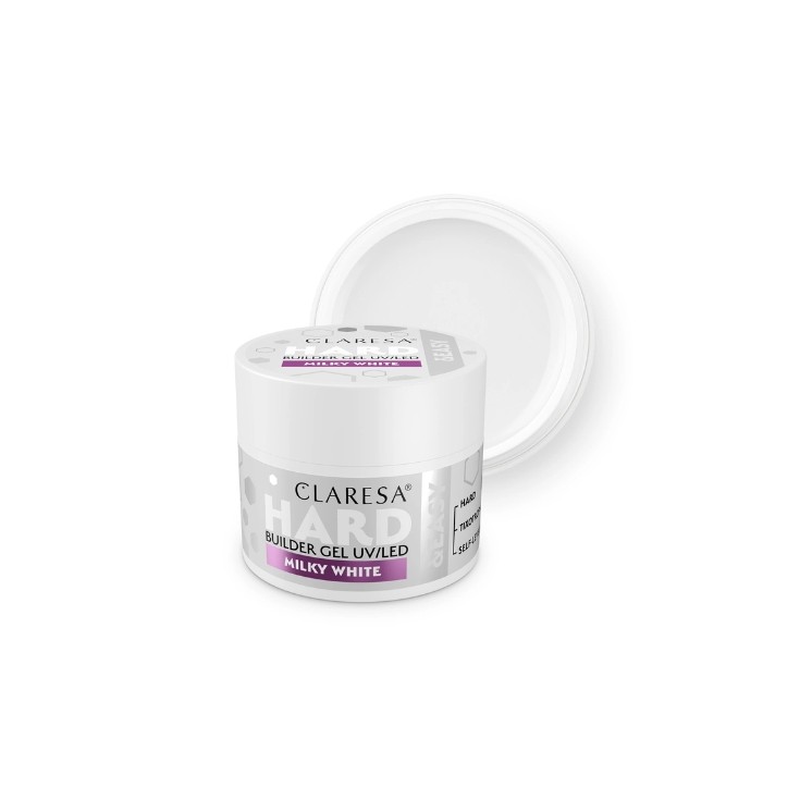 Claresa ŻEL BUDUJĄCY HARD&EASY BUILDER GEL MILKY WHITE 45 g