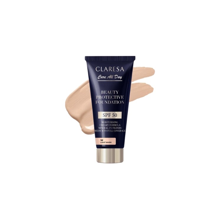 Claresa Nawilżający podkład z filtrem SPF50 1W Light Warm 30 ml