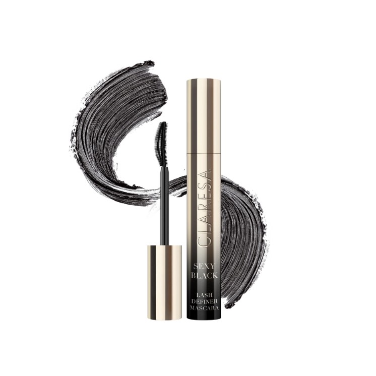 Claresa SEXY BLACK VOLUME & CURL MASCARA Tusz do rzęs czarny pogrubiająco-podkręcający 10 g