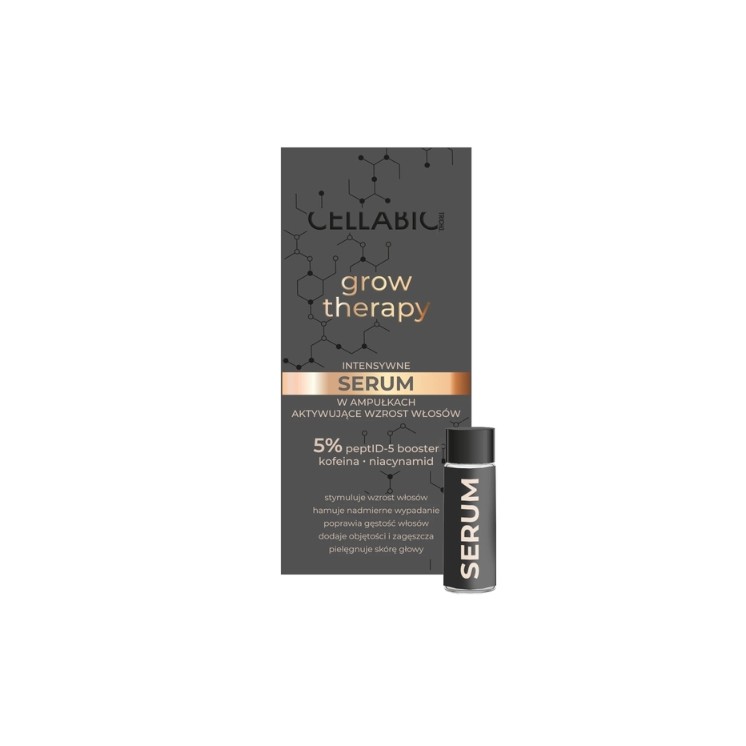 Cellabic Grow Therapy Intensywne serum w ampułkach aktywujące wzrost włosów dla mężczyzn 7 x 4,5 ml