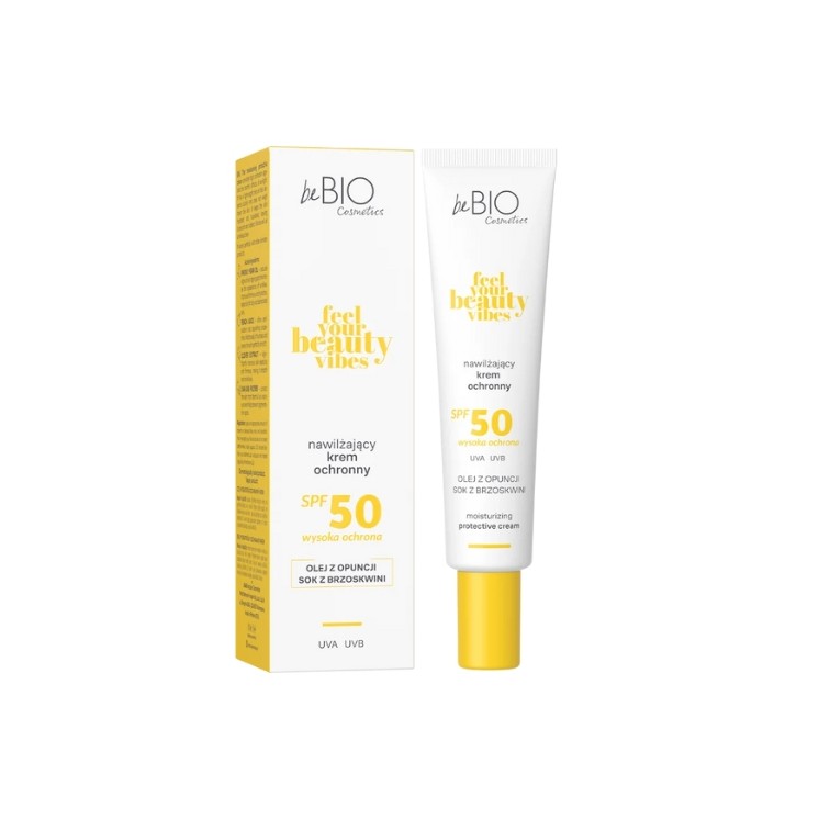 BeBio Cosmetics Nawilżający krem ochronny do twarzy SPF50 FEEL YOUR BEAUTY VIBES 40 ml