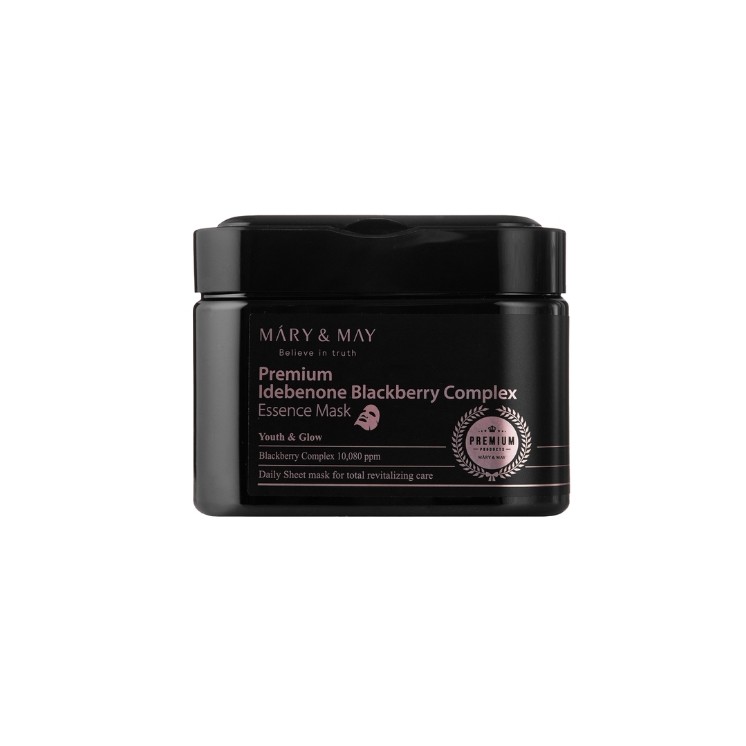 Lot de 20 masques visage Mary&May Premium Idebenone Blackberry Complex Essence