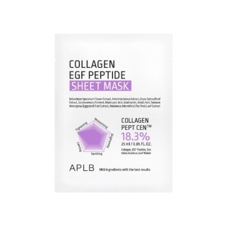 Зволожувальна та підтягуюча тканинна маска для обличчя APLB Collagen EGF Peptide 1 шт. 25 мл