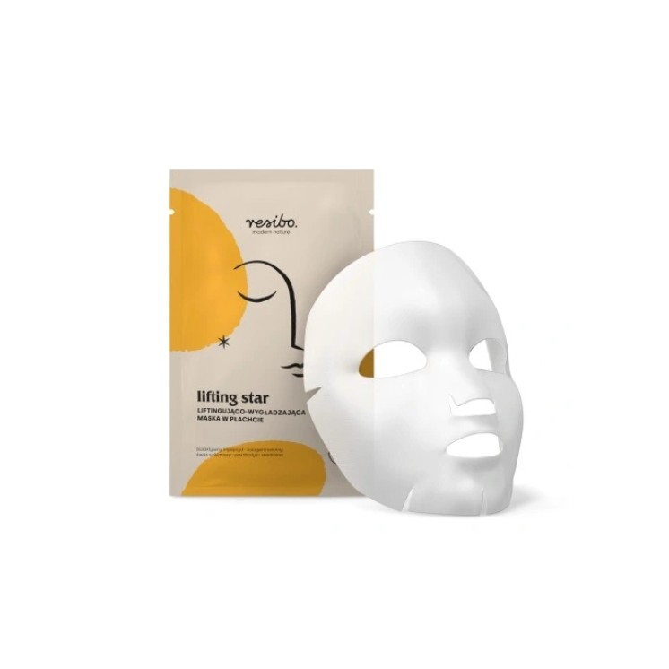 Тканина-маска для ліфтингу та розгладжування Resibo Lifting Star 21 мл Тканина-маска для ліфтингу та розгладжування Resibo Lifting Star 21 мл