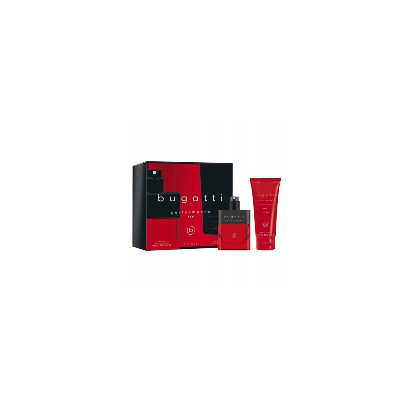 Coffret cadeau Bugatti : Eau de toilette pour homme 100 ml + Gel douche Performance Red 200 ml Coffret cadeau Bugatti : Eau de toilette pour homme 100 ml + Gel douche Performance Red 200 ml