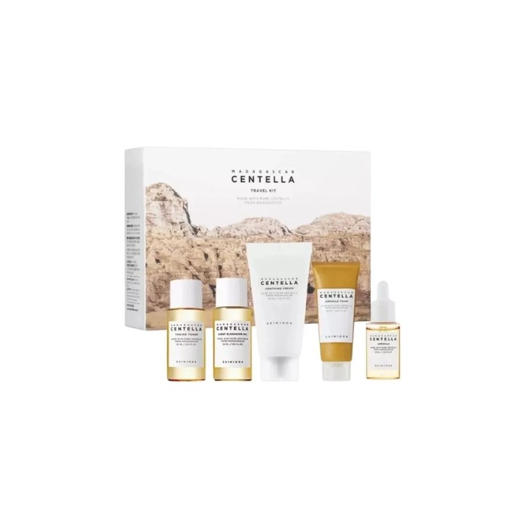 SKIN1004 Madagascar Centella Travel Kit Zestaw: Olejek+Pianka+Tonik+Serum+Krem  SKIN1004 Madagascar Centella Travel Kit Zestaw: Olejek+Pianka+Tonik+Serum+Krem