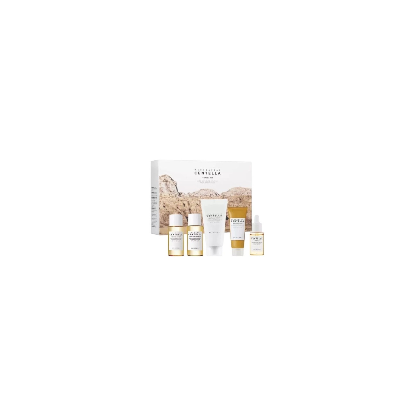 SKIN1004 Madagascar Centella Travel Kit Zestaw: Olejek+Pianka+Tonik+Serum+Krem  SKIN1004 Madagascar Centella Travel Kit Zestaw: Olejek+Pianka+Tonik+Serum+Krem