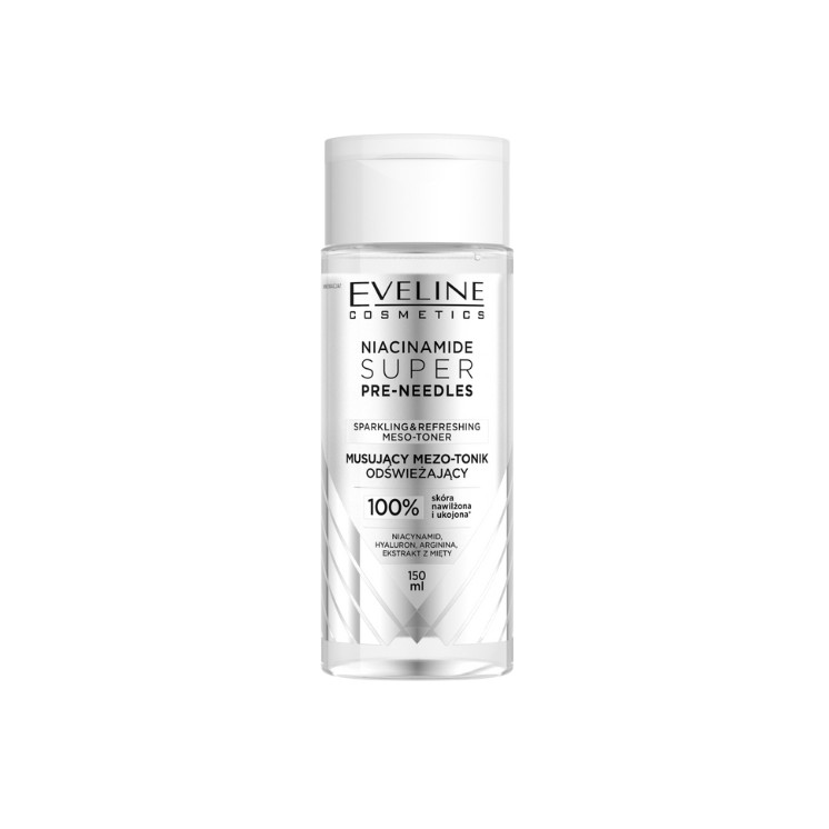 Eveline Niacinamide Super Pre-Needles Effervescent Refreshing Meso-Tonic for the Face 150 ml Eveline Niacinamide Super Pre-Needles Effervescent Refreshing Meso-Tonic for the Face 150 ml