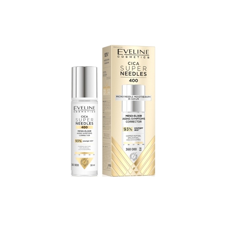 Коректор ознак старіння Eveline Cica 400 Super Needles Mezo elixir 30 мл Коректор ознак старіння Eveline Cica 400 Super Needles Mezo elixir 30 мл