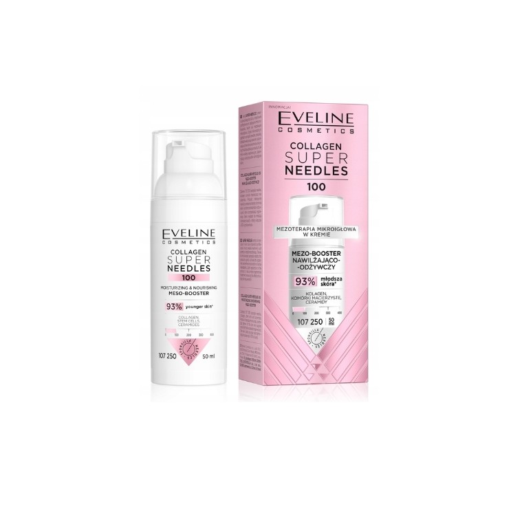 Eveline Collagen Super Needles 100 Mezo- booster moisturizing and nourishing 50 ml Eveline Collagen Super Needles 100 Mezo- booster moisturizing and nourishing 50 ml