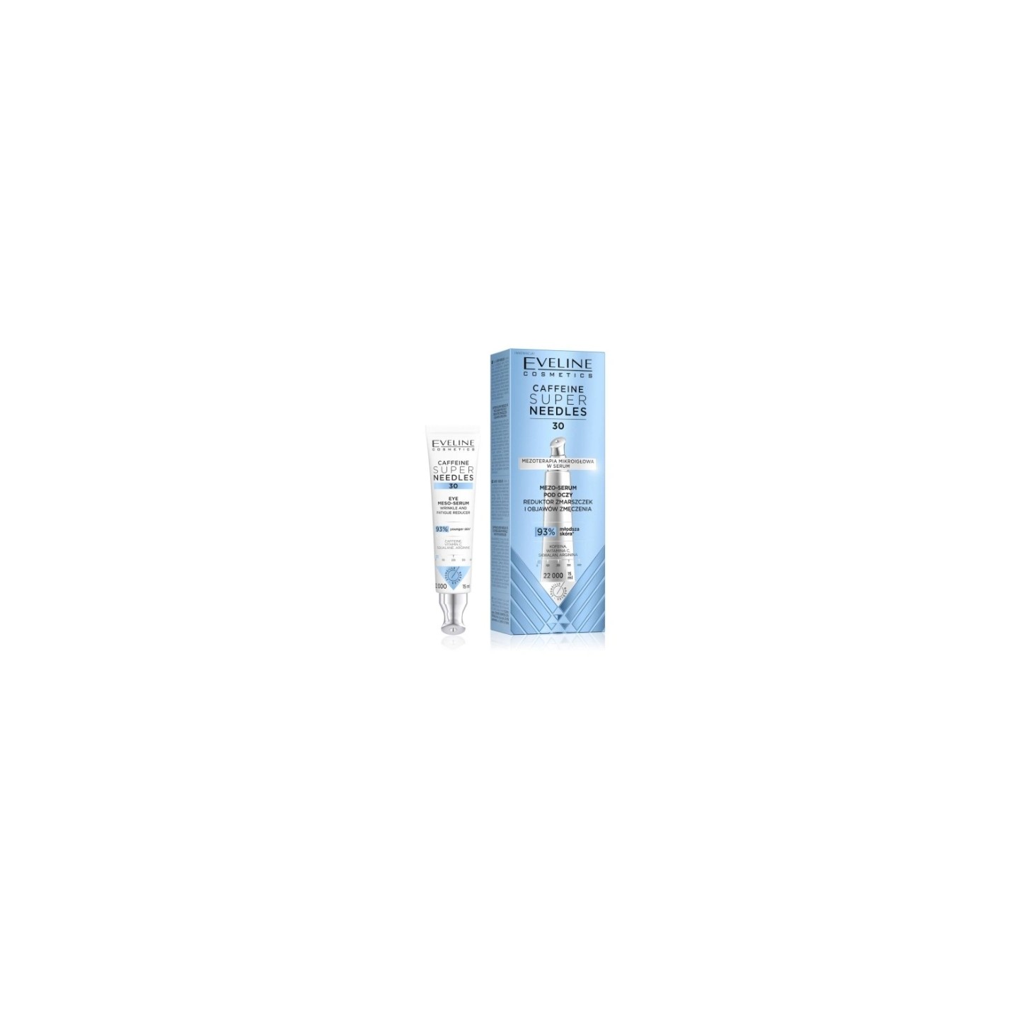 Eveline Coffeine Super Needles 30 Mezo-serum pod oczy 15 ml Eveline Coffeine Super Needles 30 Mezo-serum pod oczy 15 ml