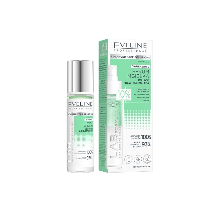 Eveline LAB FORMULA twee-fase verzachtende en revitaliserende gezichtsserum mist 30 ml Eveline LAB FORMULA twee-fase verzachtende en revitaliserende gezichtsserum mist 30 ml