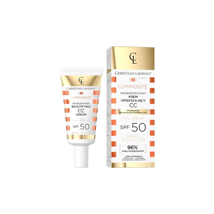 Crème CC embellissante microsphérique Luminosite Christian Laurent SPF50 PA++++ 30 ml