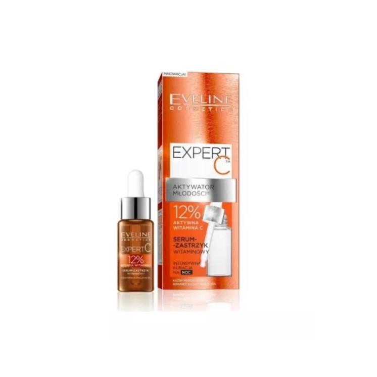 Eveline Expert C Serum - Vitamine-injectie voor het gezicht 's nachts 18 ml
