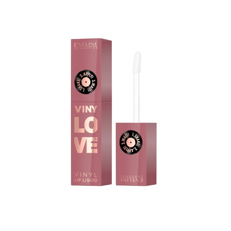 Rouge à lèvres liquide longue tenue Eveline VinyLove effet brillant /06/ Chillie 4 ml