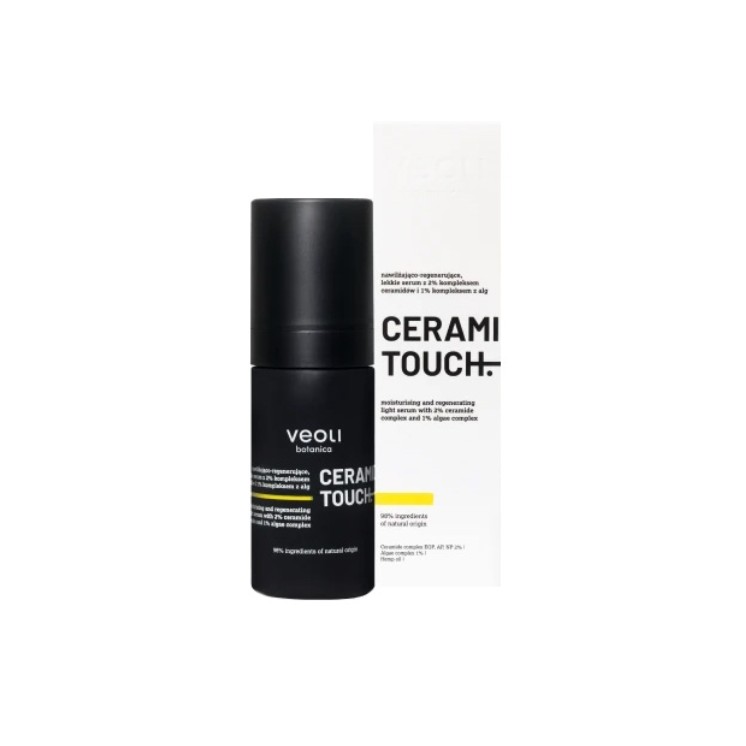 Зволожуюча та відновлююча сироватка для обличчя Veoli Botanica Ceramide Touch у легкій версії 30 мл